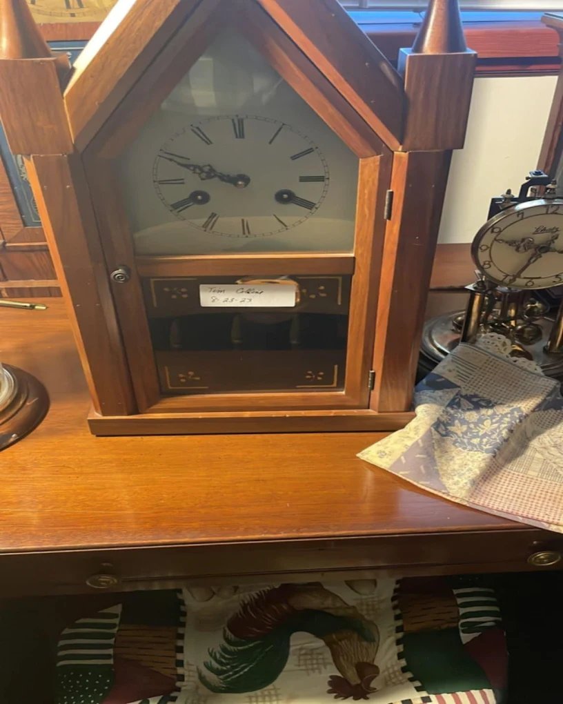 Complete grandfather clock movement built by hand